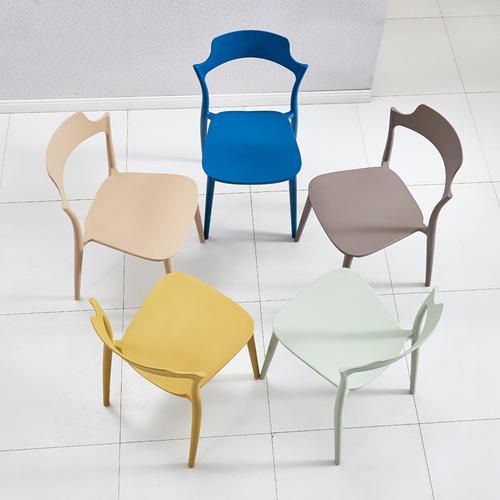 批发塑料椅子加厚成人北欧餐椅简约培训会议室洽谈办公椅靠背椅子